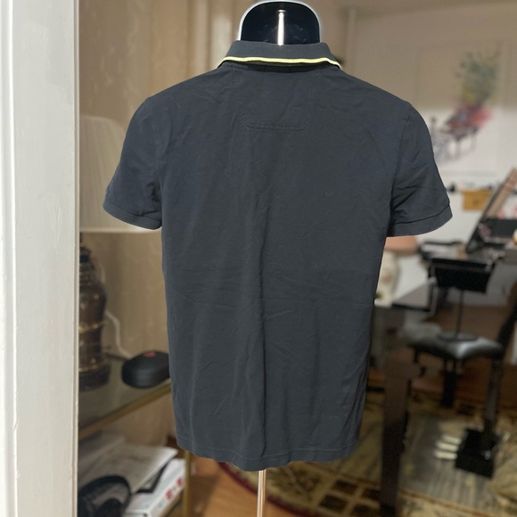 EUC Men’s Size Medium Hugo Boss Slim Fit Paule 4 Polo Shirt In Black & Lime - Picture 9 of 15